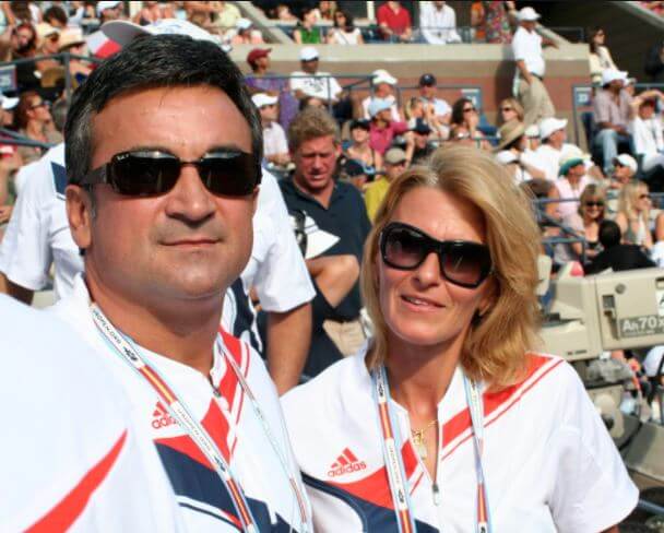 Dijana Djokovic with her husband, Srdan Djokovic.